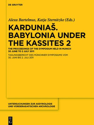 cover image of Karduniaš. Babylonia under the Kassites 2